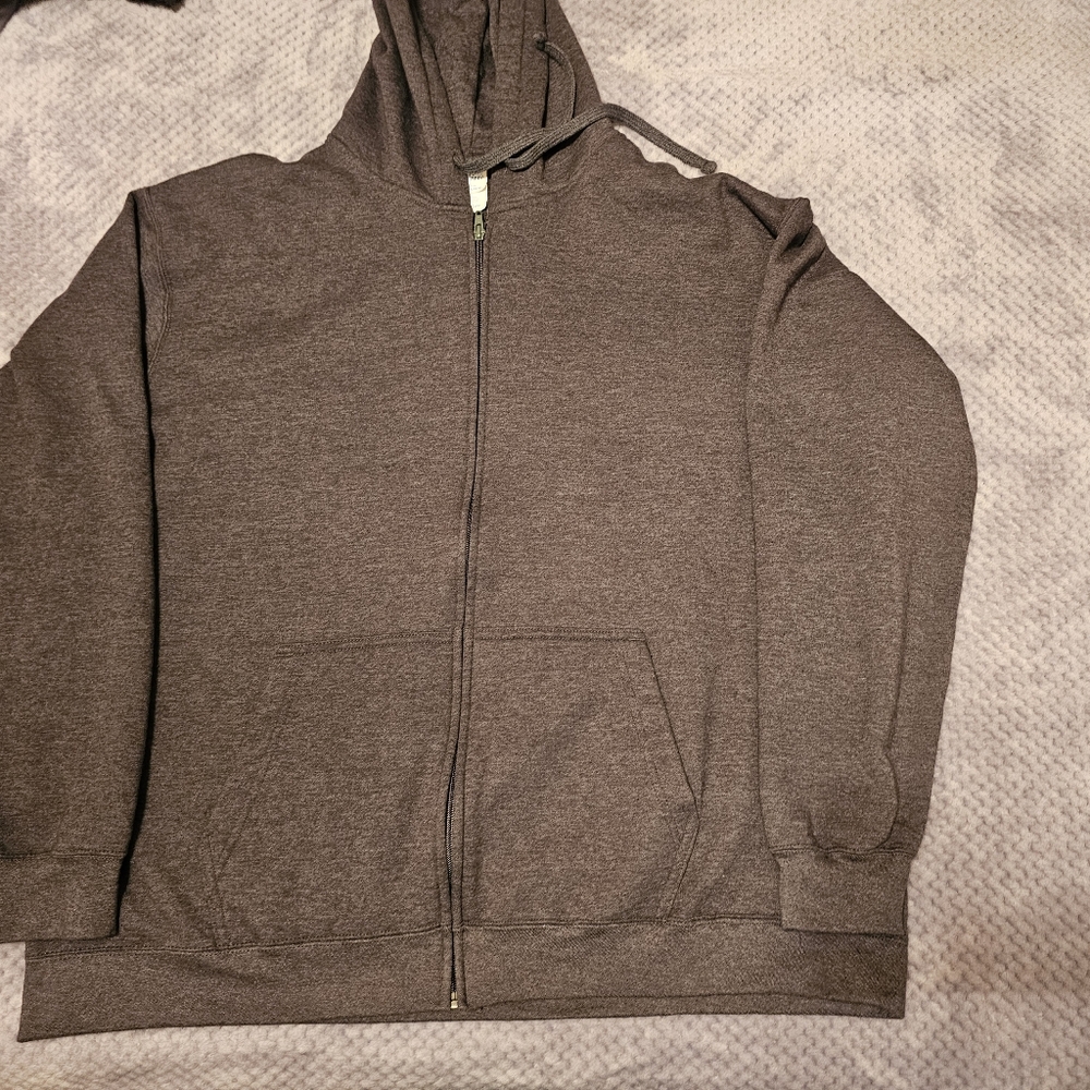 Men's Dark Heather Grey Full-Zip Sweater